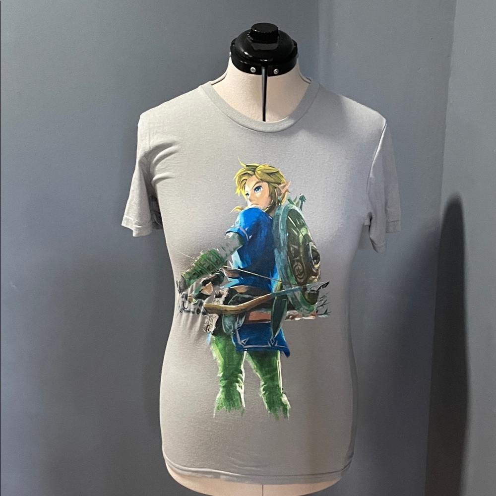 The Legend of Zelda Girls Gray Tee with Adventurous Graphic Size-Small